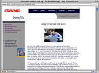 Compaq April Fool’s Web Site [Benefits]